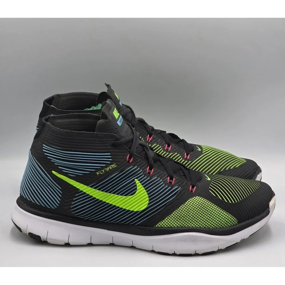 Nike Free Train Instinct 833274-034 Black Electric Green Men's Size 10.5